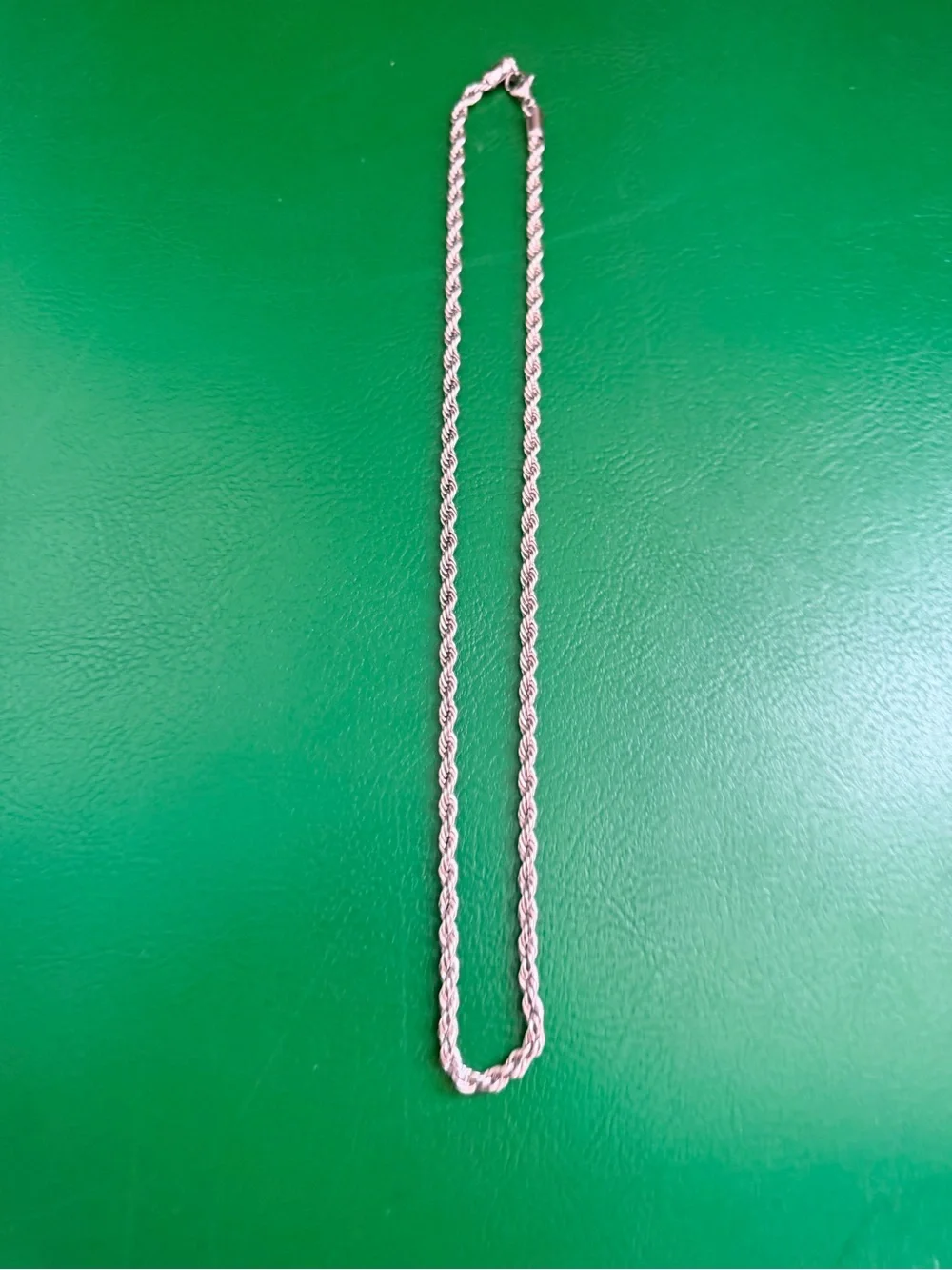 Stainless Steel Twisted Rope Silver Chain Necklace Men Women 2.5mm 20